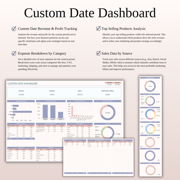 Etsy Seller Spreadsheet Template in Excel & Google Sheets - SpreadsheetsHub