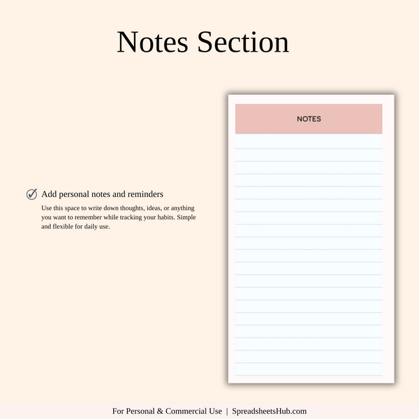 PLR - Habit Tracker - SpreadsheetsHub