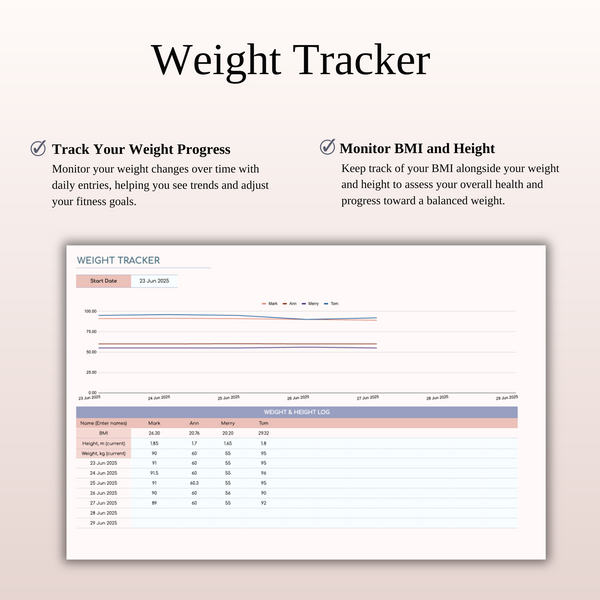 Meal Planner Template for Google Sheets & Excel - SpreadsheetsHub