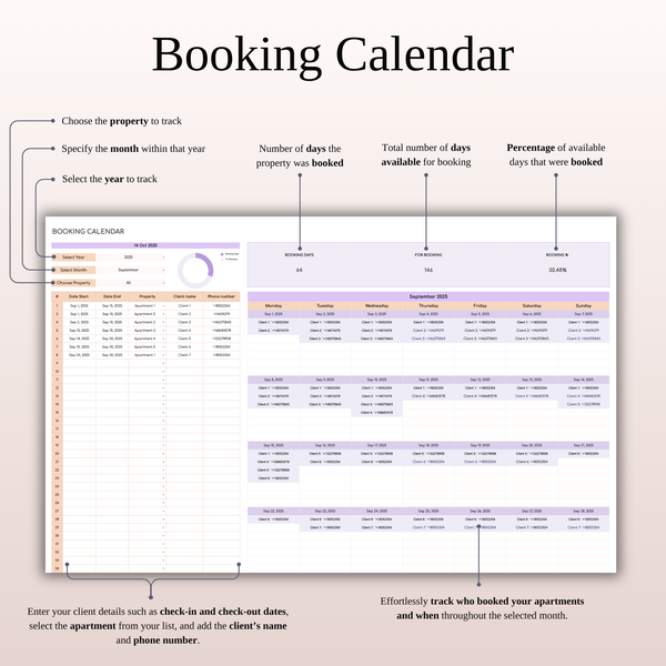 Rental Property Management Spreadsheet (Rainbow Theme) - SpreadsheetsHub