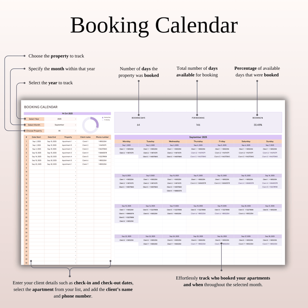 Rental Property Management Spreadsheet (Rainbow Theme) - SpreadsheetsHub
