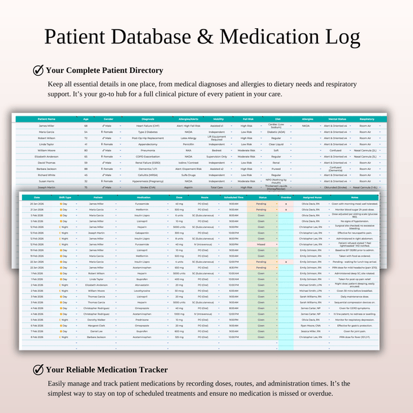 Patient Database & Medication Log