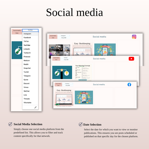 Social media - Social Media Calendar - SpreadsheetsHub