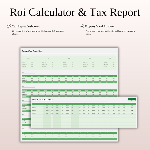 Airbnb Bookkeeping Income & Expense Spreadsheet Template | Excel & Google Sheets (Green Theme) - SpreadsheetsHub