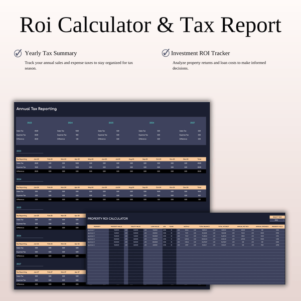 Ultimate Tool for Host Airbnb | Income & Expense Tracker Template (Dark Theme) - SpreadsheetsHub