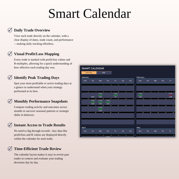 Forex Trading Journal Template (Dark Mode) - SpreadsheetsHub