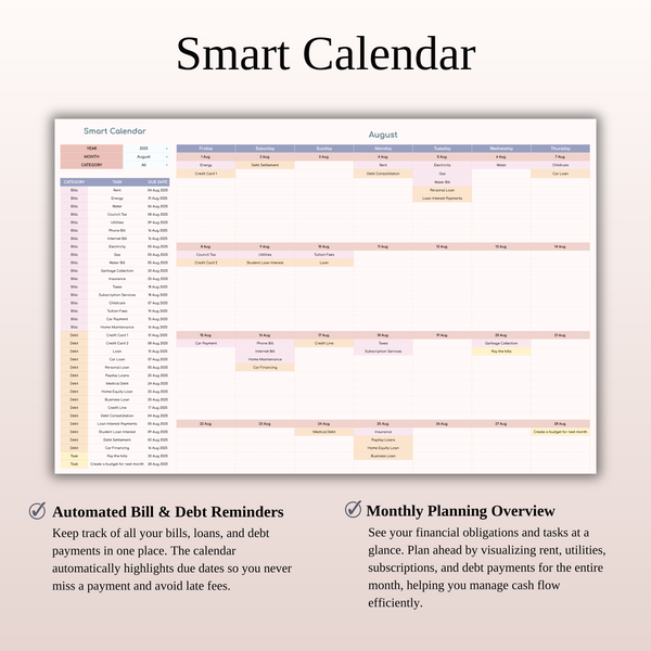 ADHD Planner Spreadsheet Template for Google Sheets & Excel - SpreadsheetsHub