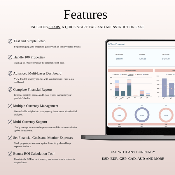 Airbnb Income and Expense Spreadsheet for Hosts & Property Managers in Excel & Google Sheets - SpreadsheetsHub