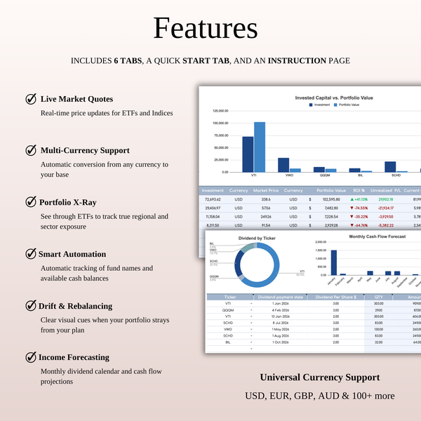 Features ETF & Index Fund Tracker