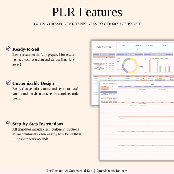 PLR - Task Tracker Template - SpreadsheetsHub