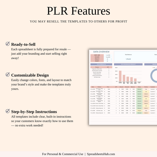 PLR - Order Tracker - SpreadsheetsHub