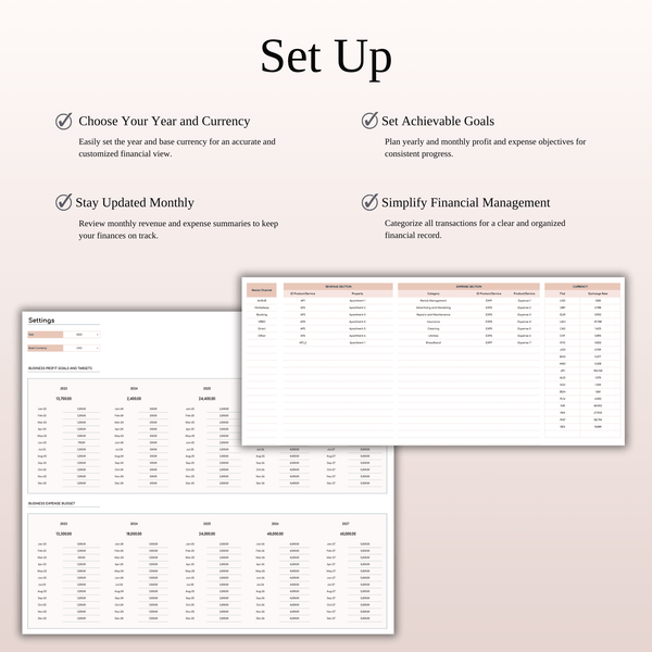 Zillow Property Tracker | Excel & Google Sheets for Hosts (Elegant Theme) - SpreadsheetsHub