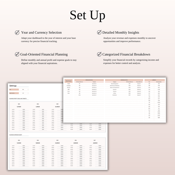 Rental Property Management Spreadsheet Template | Excel & Google Sheets (Elegant Theme) - SpreadsheetsHub