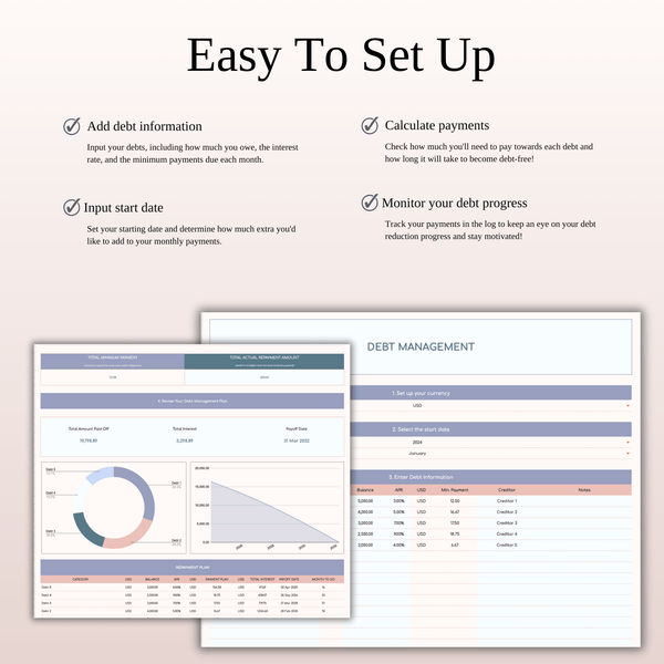 Debt Snowball Calculator Spreadsheet Template for Excel & Google Sheets - SpreadsheetsHub