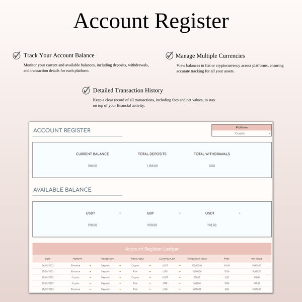 Cryptocurrency Investment Portfolio Tracker Spreadsheet for Excel & Google Sheets - SpreadsheetsHub