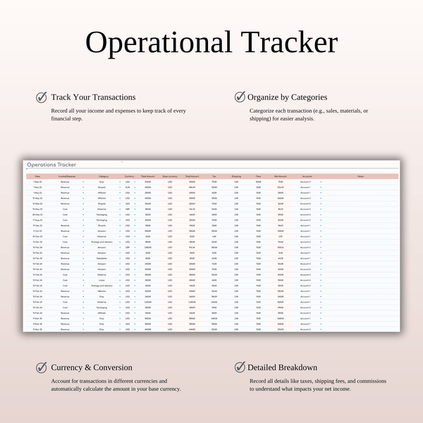 Small Business Bookkeeping Spreadsheet Template for Excel & Google Sheets - SpreadsheetsHub