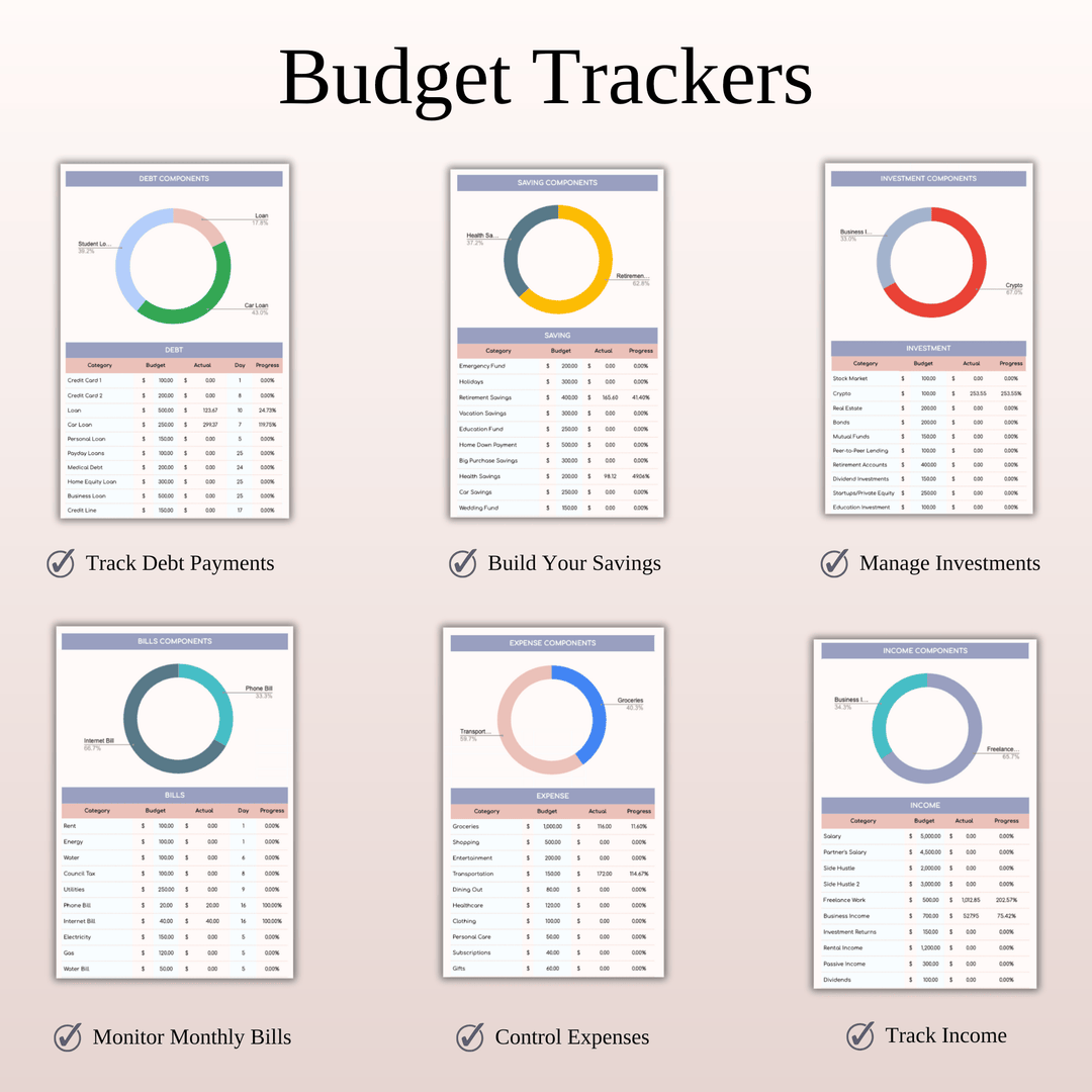 Budget by Paycheck Spreadsheet Template for Excel and Google Sheets