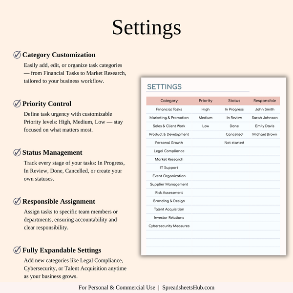 PLR - Task Tracker Template - SpreadsheetsHub