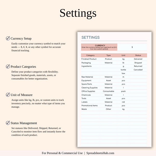 PLR - Inventory Tracker - SpreadsheetsHub