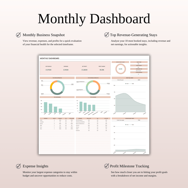 Zillow Property Tracker | Excel & Google Sheets for Hosts (Elegant Theme) - SpreadsheetsHub