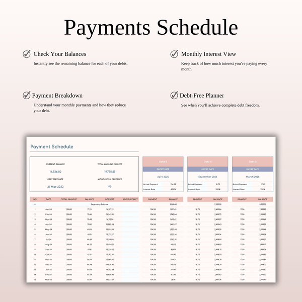 Debt Snowball Calculator Spreadsheet Template for Excel & Google Sheets - SpreadsheetsHub