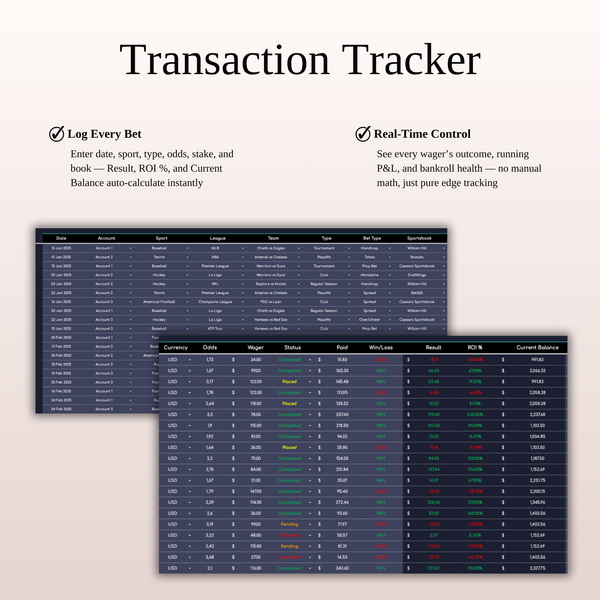 Comparison Report - Sports Betting Journal (Dark Mode) 
