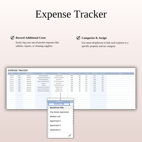 Ultimate Airbnb Host CSV Tracker: Excel & Google Sheets Template for Income and Expenses - SpreadsheetsHub