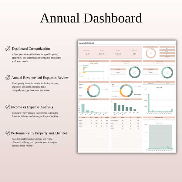 Rental Property Management Spreadsheet Template | Excel & Google Sheets (Elegant Theme) - SpreadsheetsHub