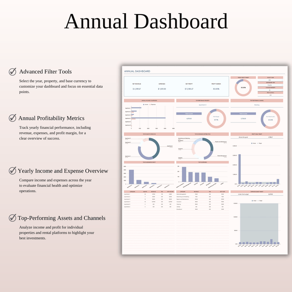 Zillow Income & Expense Spreadsheet for Hosts & Property Managers for Excel & Google Sheets - SpreadsheetsHub