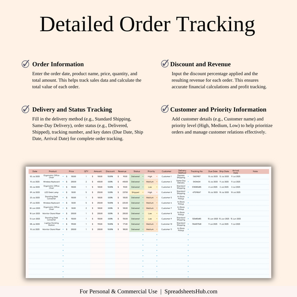 PLR - Order Tracker - SpreadsheetsHub