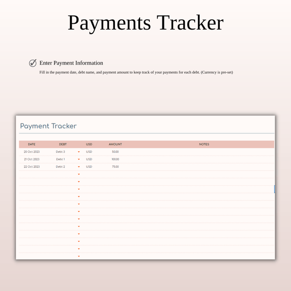 Debt Payoff Tracker Dashboard Template in Excel & Google Sheets - SpreadsheetsHub