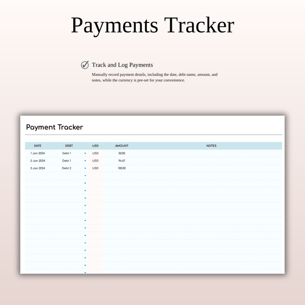 Debt Snowball Tracker Template Excel & Google Sheets (Rainbow Theme) - SpreadsheetsHub