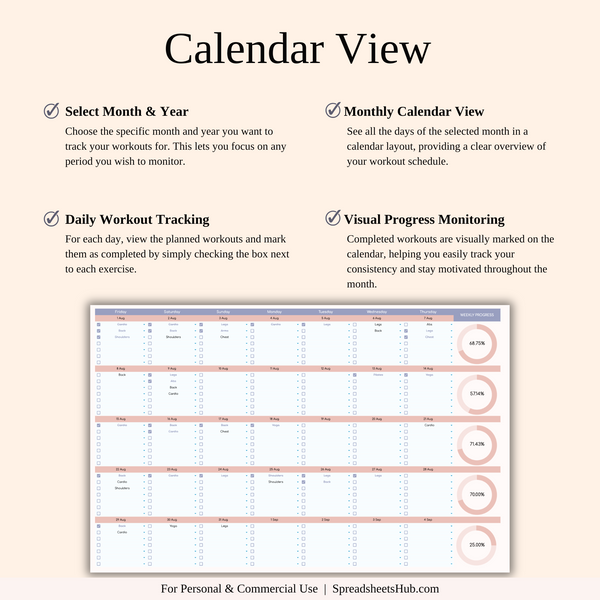 PLR - Fitness Planner - SpreadsheetsHub