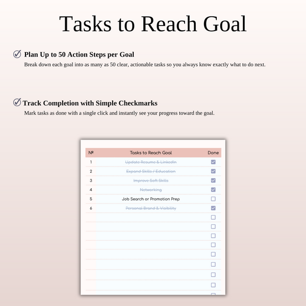 Goal Planner Template Spreadsheet for Google Sheets & Excel - SpreadsheetsHub