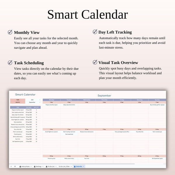 To-Do List Tracker Template for Google Sheets & Excel - SpreadsheetsHub