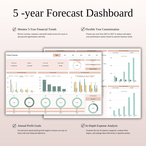 Airbnb Income & Expense Spreadsheet Template | Excel & Google Sheets (Elegant Theme) - SpreadsheetsHub