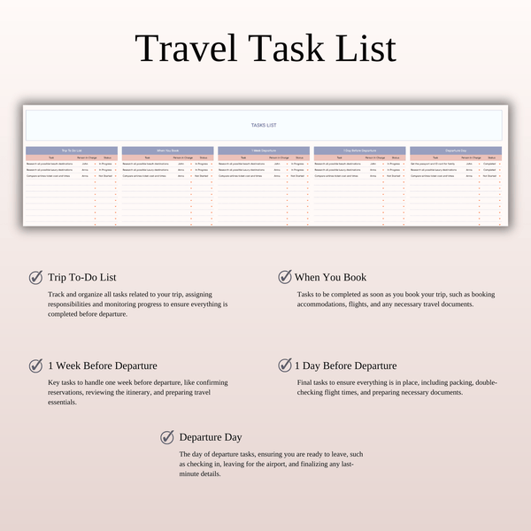 Ultimate Travel Planner Spreadsheet Template for Google Sheets & Excel - SpreadsheetsHub