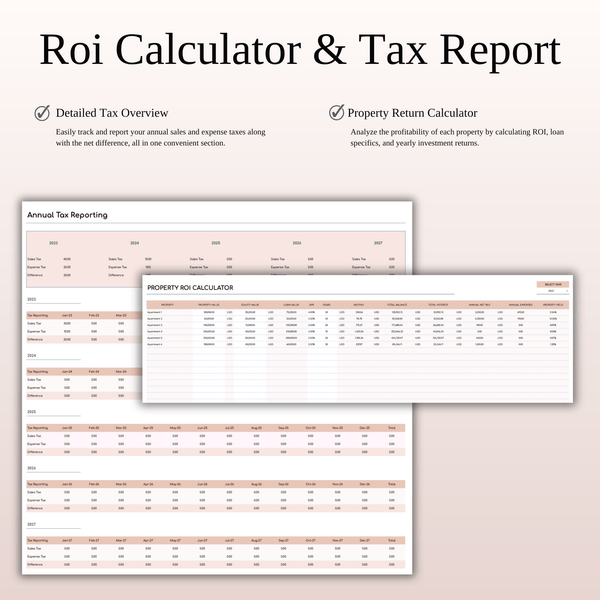 Rental Property Management Spreadsheet Template | Excel & Google Sheets (Elegant Theme) - SpreadsheetsHub