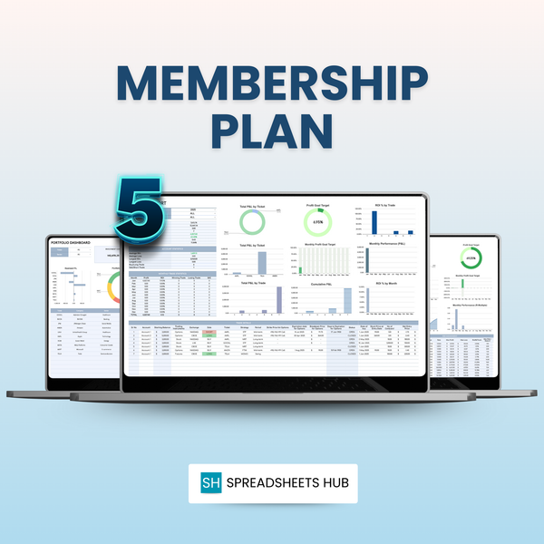 Annual Membership – 5 Templates Access - SpreadsheetsHub