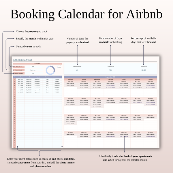 Airbnb Income and Expense Spreadsheet for Hosts & Property Managers in Excel & Google Sheets - SpreadsheetsHub