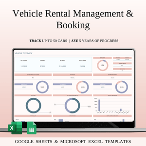 Vehicle Rental Management & Booking Tracker Spreadsheet Template Excel & Google Sheets - SpreadsheetsHub