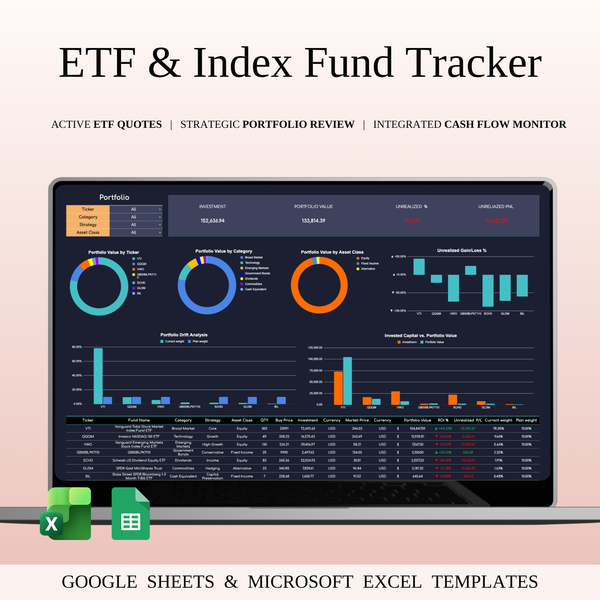 ETF & Index Fund Tracker - SpreadsheetsHub