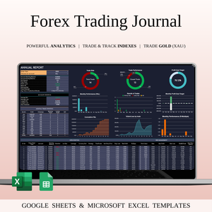 Forex Trading Journal Template (Dark Mode) - SpreadsheetsHub