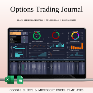 Options Trading Journal Template (Dark Mode) | SpreadsheetsHub