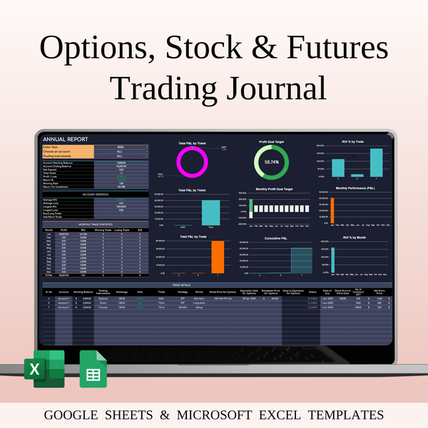 Options, Stock & Futures Trading Journal | SpreadsjeetsHub
