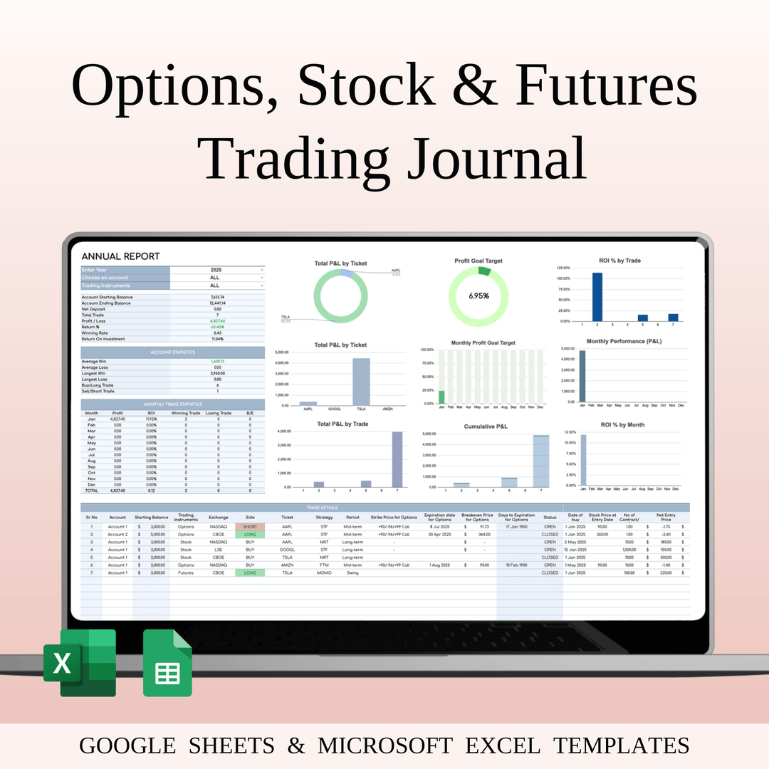 Trade Sheet Examples Trading Journal Templates Excel & Google Sheets | SpreadsheetsHub