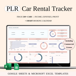 PLR - Car Rental Management & Booking Tracker - SpreadsheetsHub