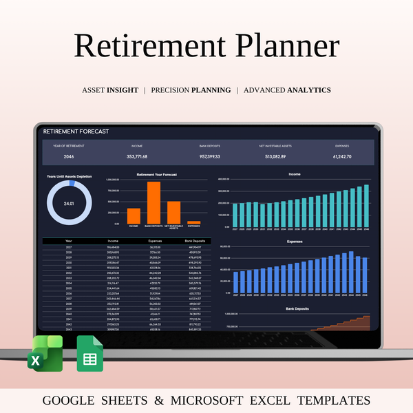 Retirement Portfolio Tracker | Dark Mode