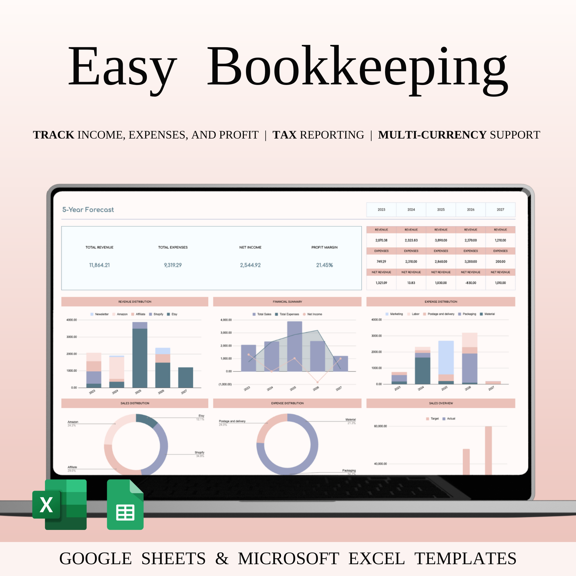 Small Business Bookkeeping Templates Excel & Google Sheets