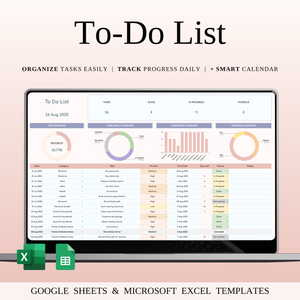To-Do List Tracker Template for Google Sheets & Excel - SpreadsheetsHub